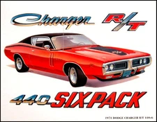 1971 Dodge Charger R/T 440+6 Mopar Art Print Lithograph