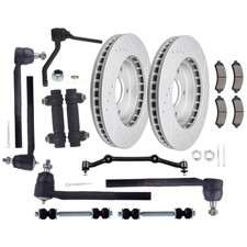 16pcs Front Tie Rod End Steering Brake Rotor Pad Es2004s For 1998-2001 Gmc Jimmy