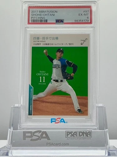 SHOHEI OHTANI 2017BBM FUSION PITCHING #97 PSA6!LOWPOP!(RC)