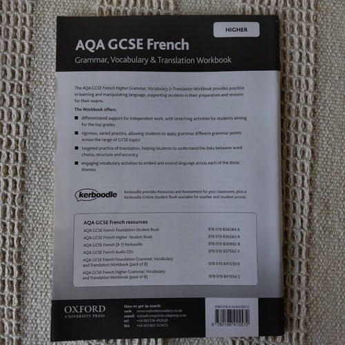AQA GCSE French Grammar, Vocabularly & Translation Student Workbooks Bundle - Picture 3 of 9