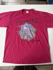 VTG 1989 Jerzees MS Bike Race Texas T Shirt Size XL Made in USA Pink