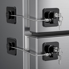 2 Pack Refrigerator Door Lock with keys Child Proof for Fridge Freezer, Cabinets