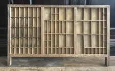 Hamilton Mfg Co Printers Tray Letterpress Drawer Wood 89 Compartments 32.25x19.5