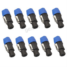 10xSpeakon Plug Twist Lock 4Pole Compatible with Neutrik NL4FC NL4FX NL2FX NLT4X