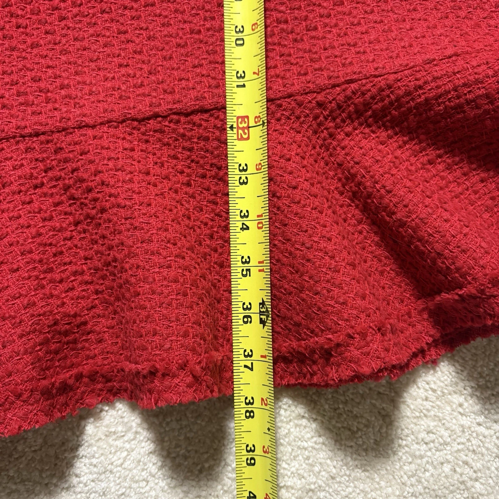 Abito rosso Kate Spade in tweed con fiocco taglia 8 Holiday