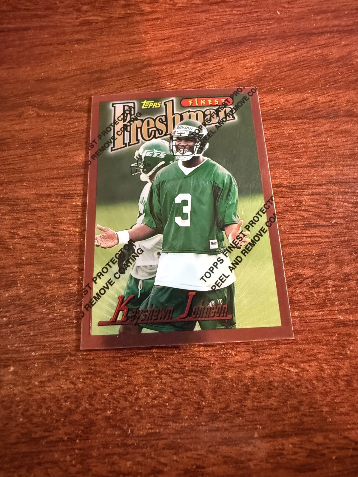 1996 Topps Finest W/Coating #225 Keyshawn Johnson Rookie Card