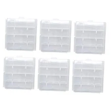 Battery Storage Case for AA/AAA, Battery Holder Box (6Pack Clear) 