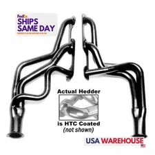 Hedman 28146, Pair of Fits Pontiac V8 Headers Coated Steel Silver Performance Pa