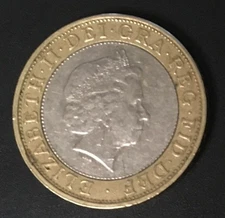 1998 British UK GB £2 Pound Bi-Metallic Coin Standing On Shoulder Technology‼️