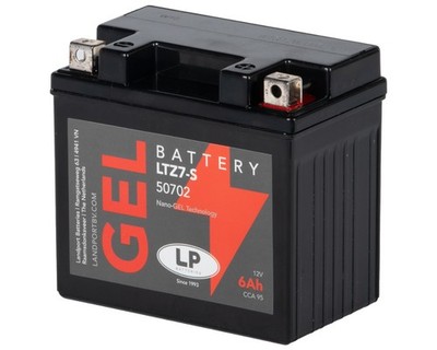 Landport YTZ7S Motorradbatterie GEL 12V 6Ah TTZ7S-BS Batterie YTZ7-S GEL12-7Z-S
