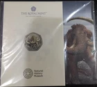 2024 Steppe Mammoth B.U.  UK 50p  Royal Mint Colour Coin Pack