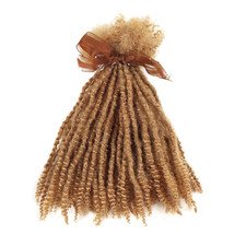 Textured Loc Extensions Human Hair Curly Ends  27, 12 Inch 0.4Cm-20Strands 