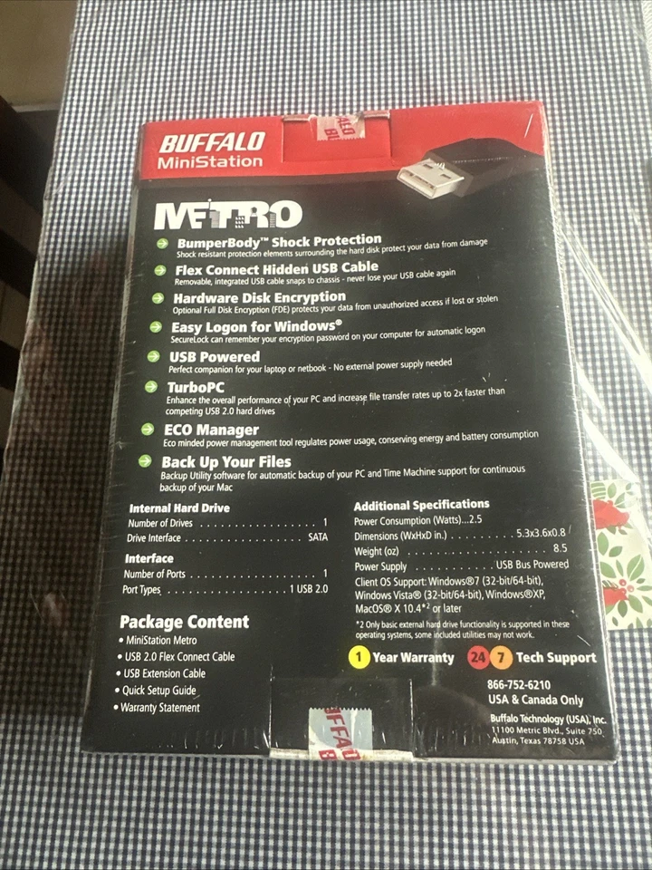 Buffalo Technology MiniStation Metro 500GB External (HD-PXT500U2/B) HDD - Image 3 of 3