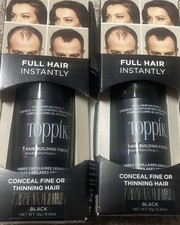 Toppik Full Hair Instantly Hair Building Fibers 0.42oz Black Lot of 2 Free Ship