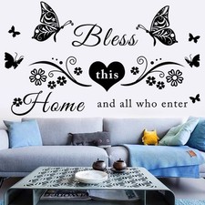 Vinyl Wall Stickers Quotes Art Decal Sticker Bless This Home and All C0lor 2