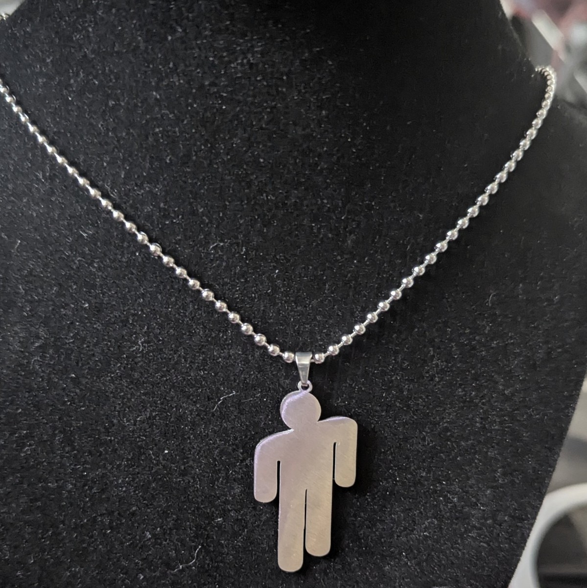 Billie Eilish Blohsh Stainless Steel Necklace Ball Chain Jewelry