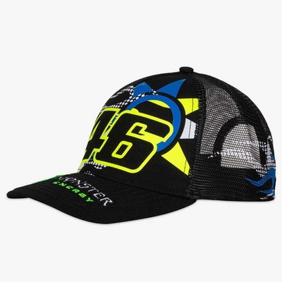 Valentino Rossi VR46 Moto GP Monster Visor Trucker verstellbare Größe Baseball Cap