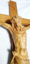 Handgeschnitztes Kruzifix Holz 61 cm – Christus am Kreuz – Italien Sardinien