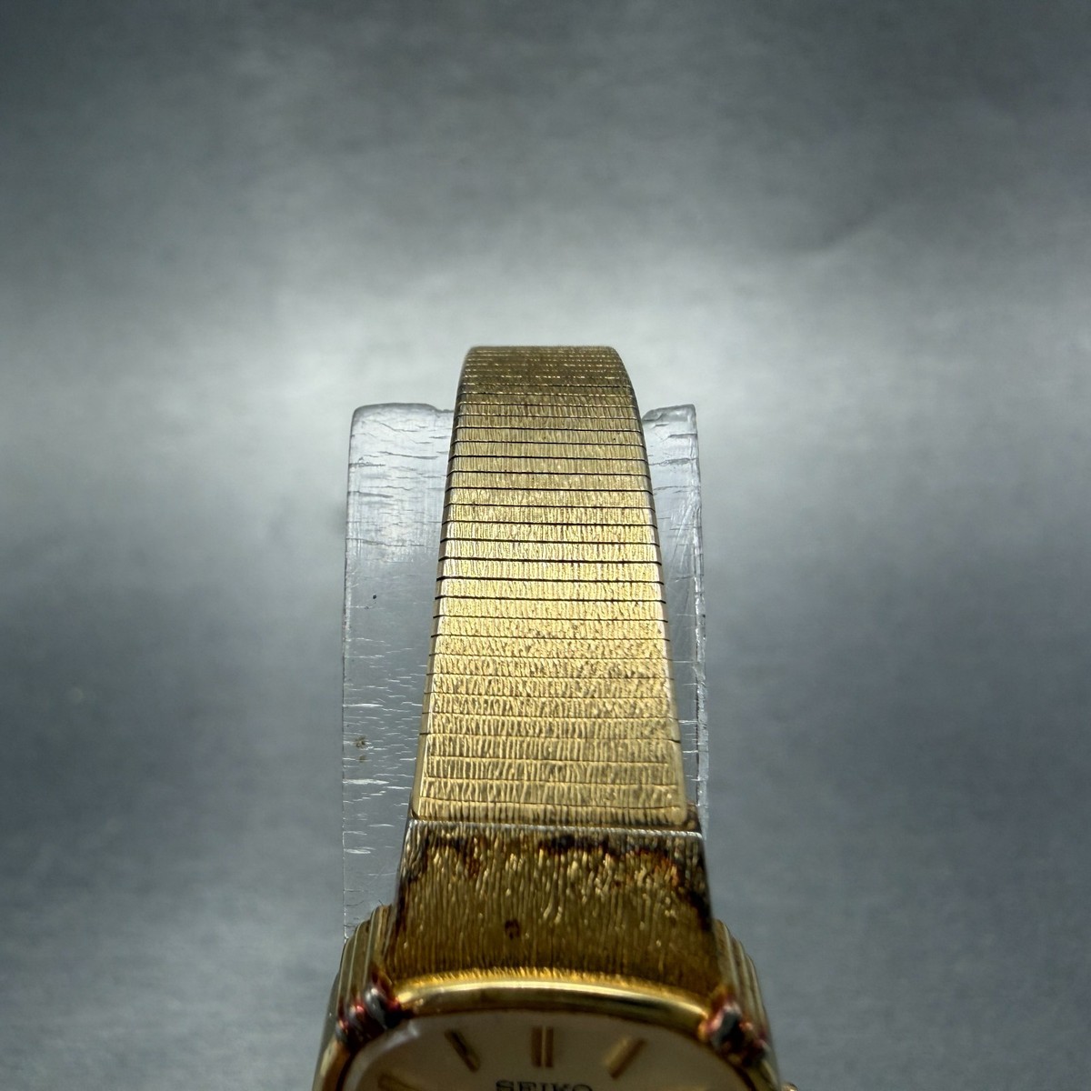 Seiko Watch Women 18mm Champagne Dial Gold Tone Square 2320-6710