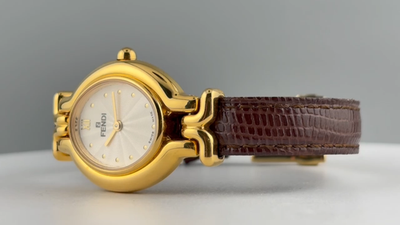 Near MINT W/Box] Vintage FENDI 640L 5 Colors Change Belt Quartz