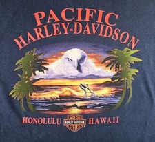 VTG PACIFIC HARLEY DAVIDSON T Shirt HONOLULU HAWAII c 2001 EXC. COND. Large