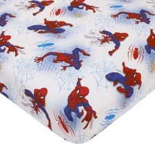 Marvel Spiderman Fitted Crib Sheet 100% Soft Microfiber