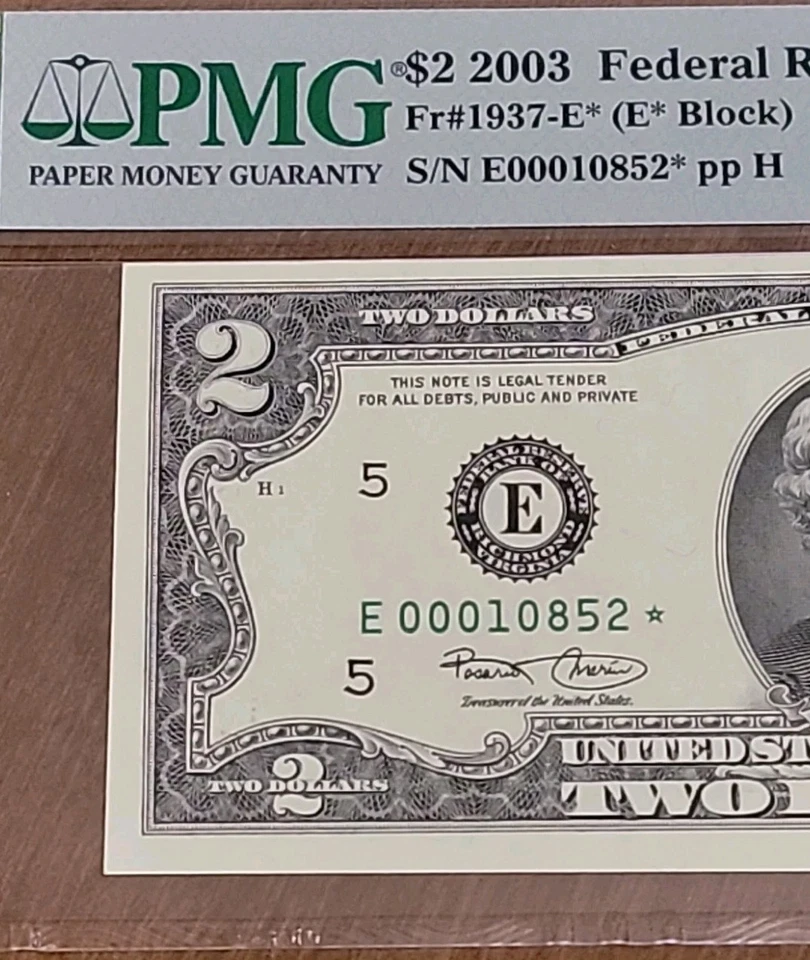 **STARNOTE LOW SERIAL 2003 $2 Federal Reserve Note** - Image 3 of 4
