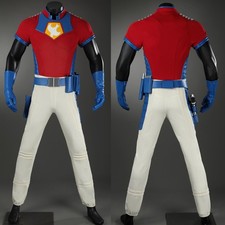 Peacemaker Christopher Smith Cosplay Costume Battle Suit Mask Holster Halloween