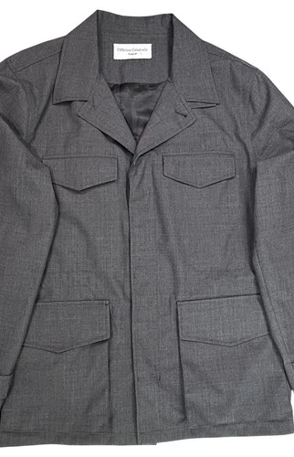 Officine Generale Men's Charcoal Jacket 4 Utility Pockets Tech Water Resist sz M image 2