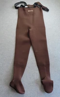 Simms Fishing Waders Mens 38L Brown Neoprene Stockingfoot Chest High Made USA