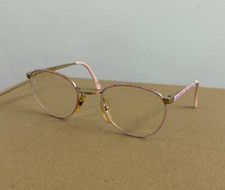 Logo Paris Pink Floral Full Rim Eyeglass Frames Round Oval Made in France LJ 363