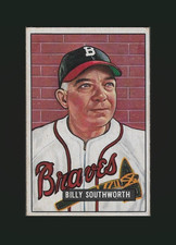 1951 Bowman #207 Billy Southworth MGR (RC) (HOF) (EX-EXMT) Boston Braves (2)