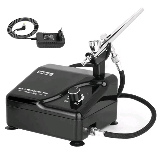 Professional Airbrush Kit with Multi-Functional Compressor AS-207K, Dual-Acti...