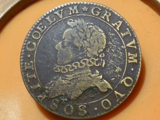 JETON ROYAL LOUIS XIII (BUSTE GAUCHE) A REPERTORIER ! RARE ! 6 18gr !