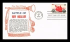 DR JIM STAMPS US COVER BATTLE OF NEW ORLEANS 150TH ANNIVERSARY FDC KHOL KRAFT