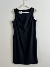 Vintage Mary Kay By Brookhurst Wool Dress 8P Black Sheath Pencil Back Zip & Slit Vintage Mary Kay By Brookhurst Wool Dress 8P Black Sheath Pencil Back Zip & Slit - Image 1