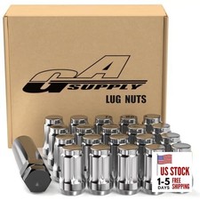1/2 x 20 Lug Nuts, 1/2''-20 Closed End 6 1/2"-20 Silver 20 Pack-1.38" Tall