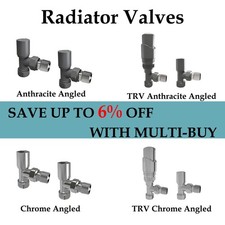 15mm x 1/2" Angled Radiator Tap Valve Thermostatic Manual TRV UK