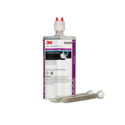 Instant Adhesive, Semi-Rigid Plastic Repair Series, Clear, 0.07 oz, Tube, 1 to 4