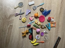 VTG Miniatures Doll And Dollhouse Lot Kitchen Accessories Food And More