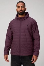 Fabletics Commuter Light Fill Puffer Jacket Oxblood Men's Size S