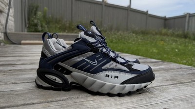 Vintage 2001 Nike ACG Air Terra Sebec Navy Silver 104258-411 Men's US 9.5 Y2K