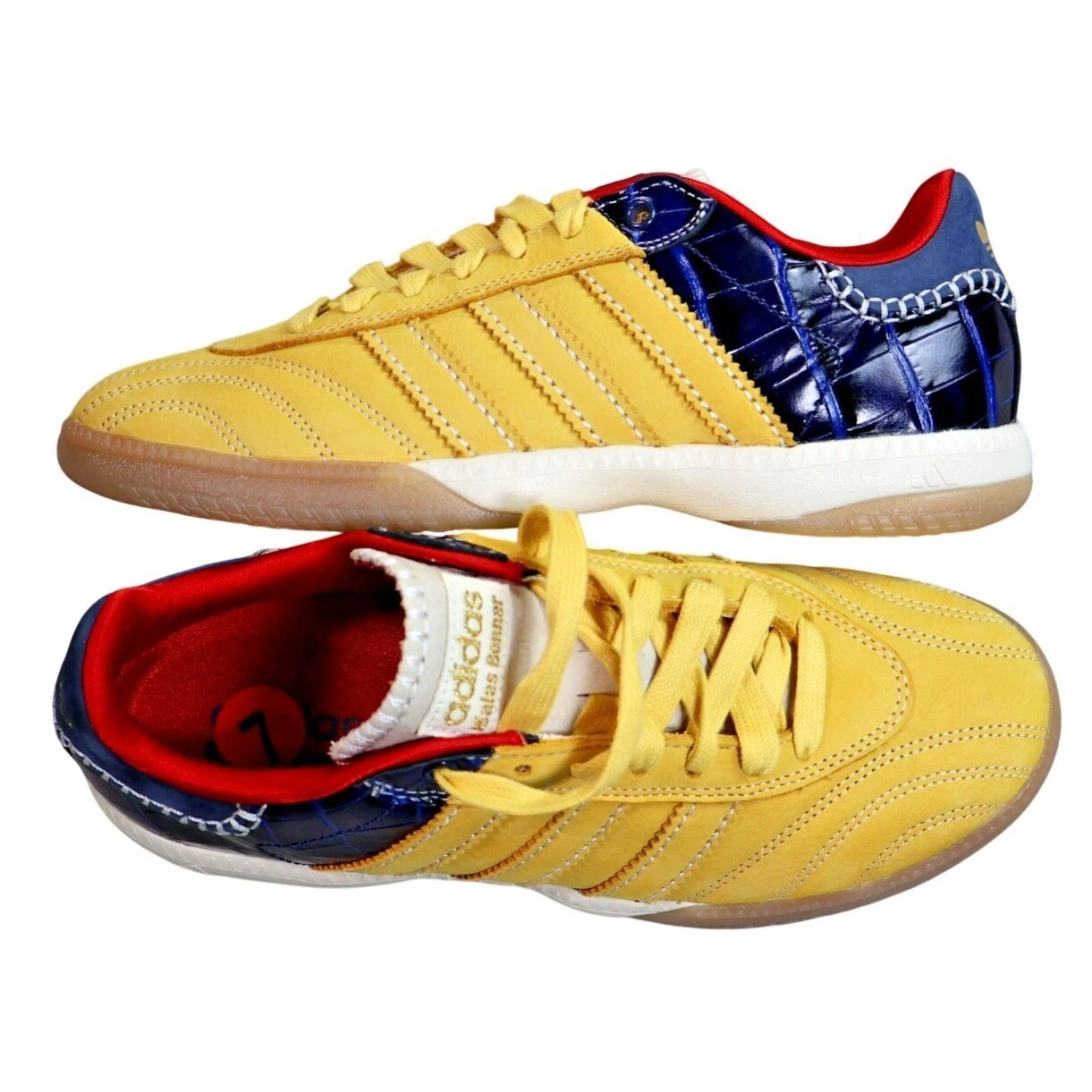 Adidas x Wales Bonner Samba Suede Yellow Navy Mens Size 7 IH8407 New Sneakers 3S