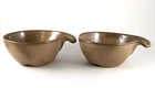 Frankoma 4X Plainsman Cinnamon Lug Handle Cereal Soup Bowls 12oz Lot of 2 OK
