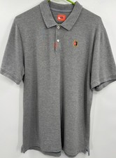 Nike The Nike Polo Court Heritage Logo Gray Mens LARGE Dri-Fit Tennis Golf Shirt