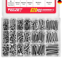 Edelstahl Schrauben Muttern Set 304 620 StüCk M4 M5