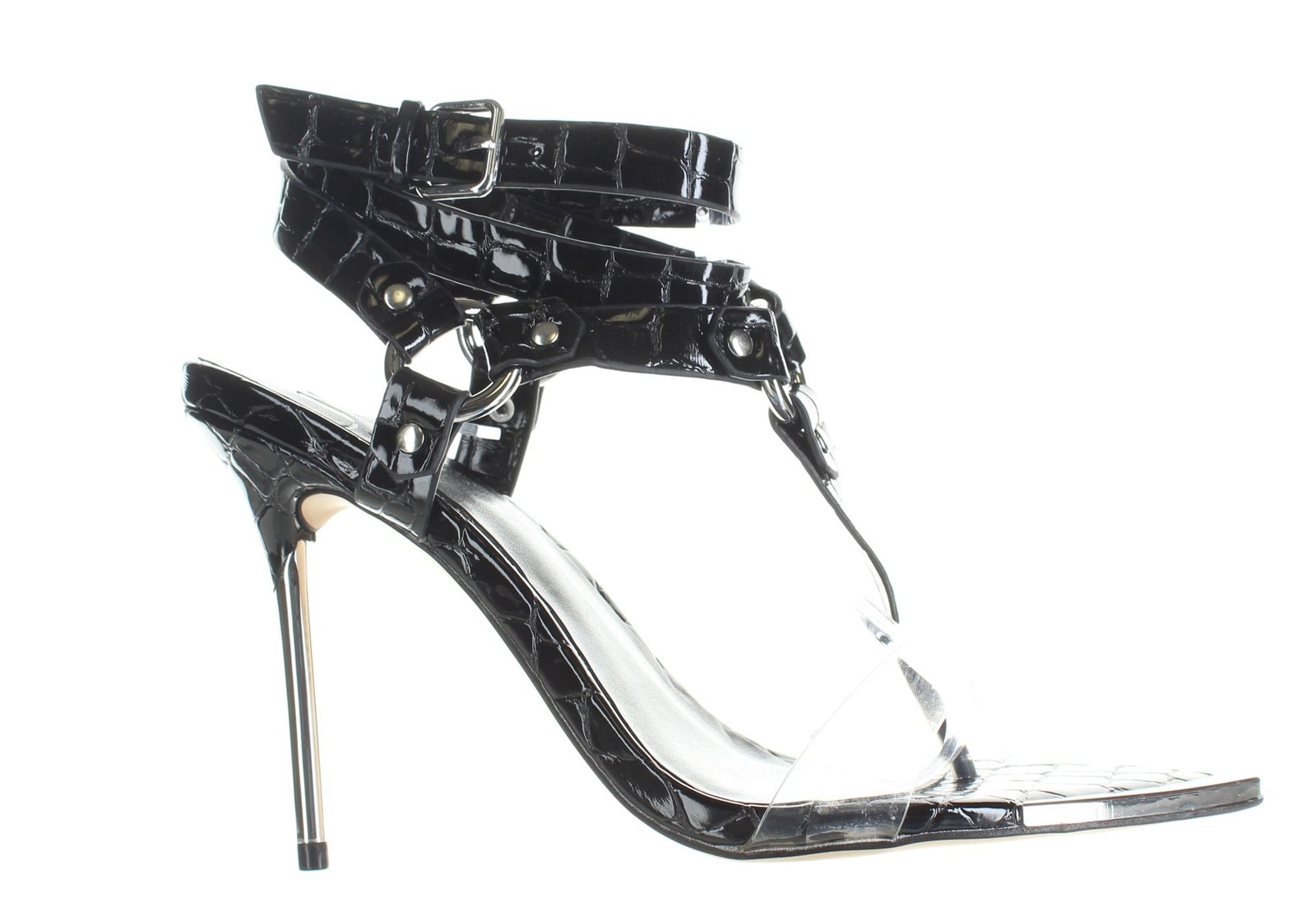 JLO by Jennifer Lopez Womens Donel Black Ankle Strap Heels Size 6.5 (7711004)