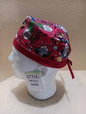 Holiday Cheer Gnomes Men's Skull/Chemo Surgical Scrub Hat/Cap Handmade