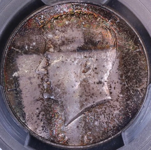 1964 Kennedy Half Dollar PCGS MS65, EOR Toned,  FREE SHIPPING