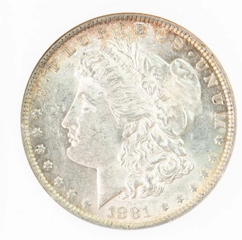 1881 O MORGAN SILVER DOLLAR $1 ANACS AU55, NO RESERVE